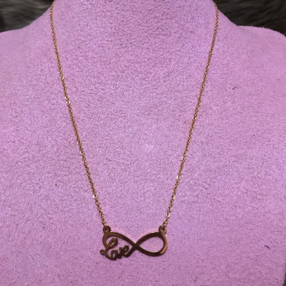 Gold Infinity Necklace - Picture 2 of 4